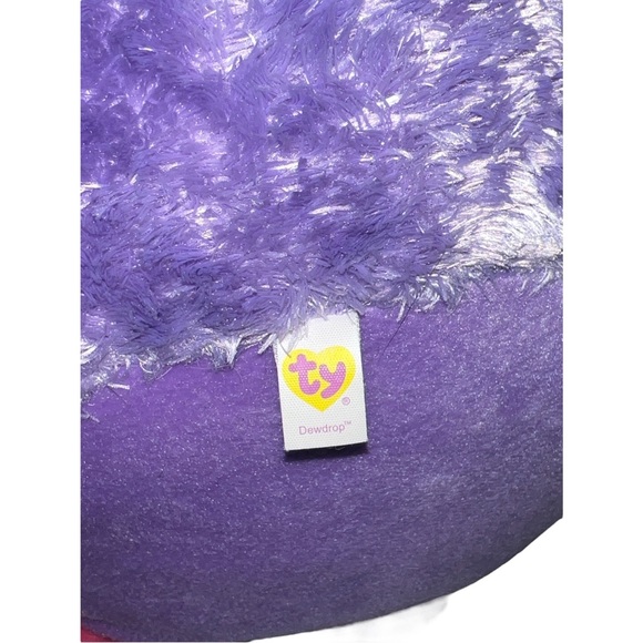 TY BEANIE BALLZ DEWDROP THE HIPPOPOTAMUS BALL LARGE 14" 35CM RARE PLUSH TOY TAG - Picture 8 of 10